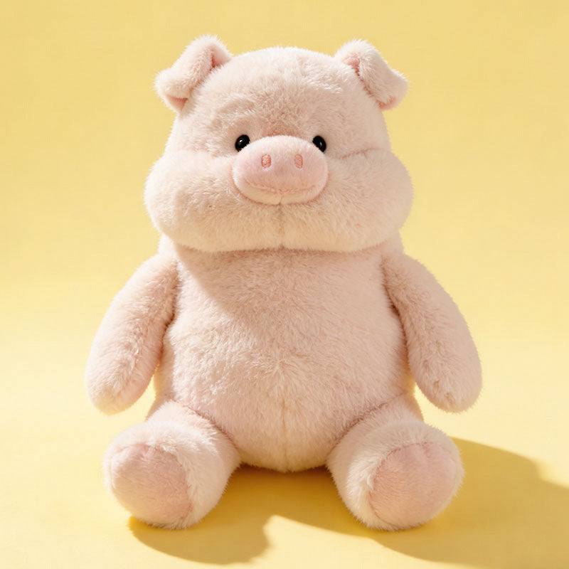 Chubby Pig Plush Cuddler with Weighted Bean-Core and Ultra-Soft Faux Fur Stornfield
