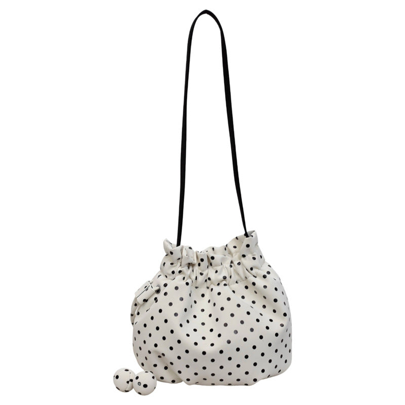 Playful Polka Dot Drawstring Crossbody Bag Stornfield