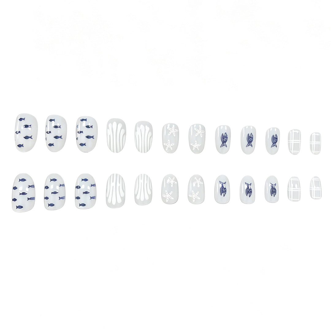 Artistic Marine-Themed Nail Art Stornfield
