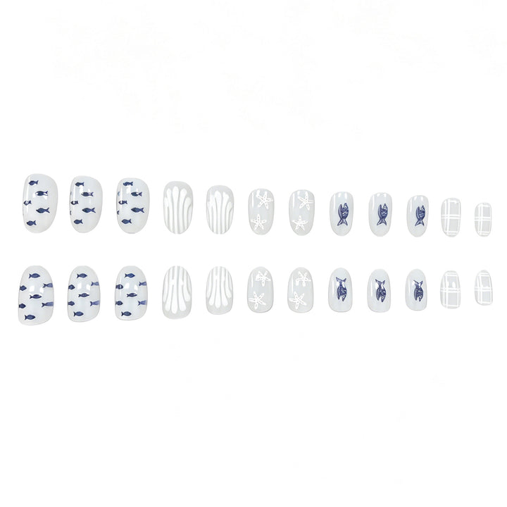 Artistic Marine-Themed Nail Art Stornfield