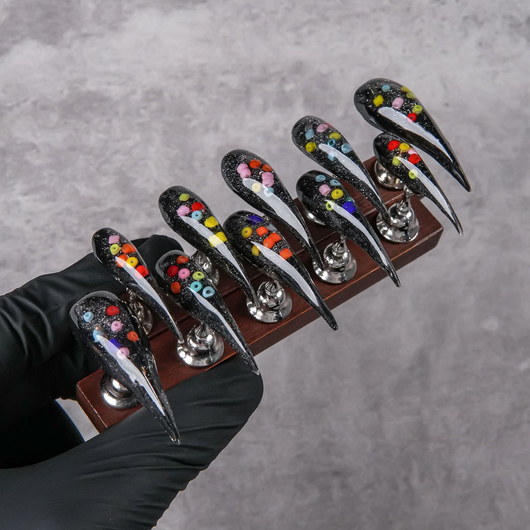 Decorative Stiletto Press-On Nail Enhancements