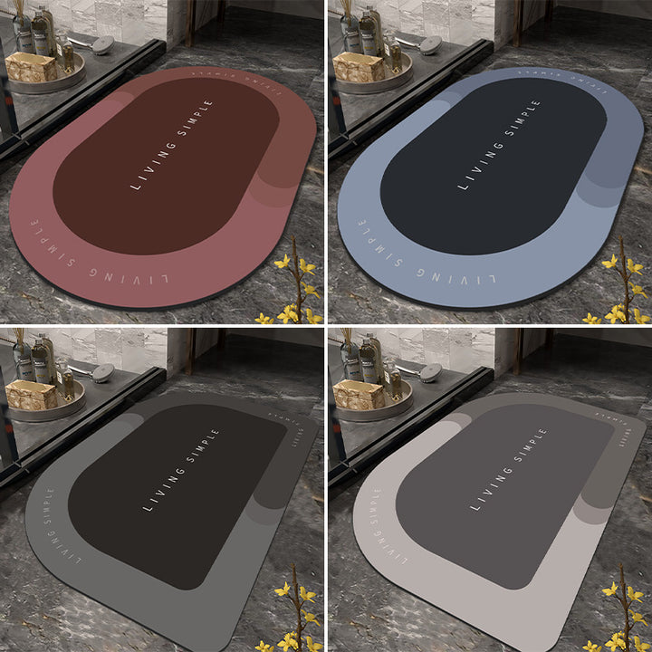 Relaxation-Themed Bathroom Mat for Home