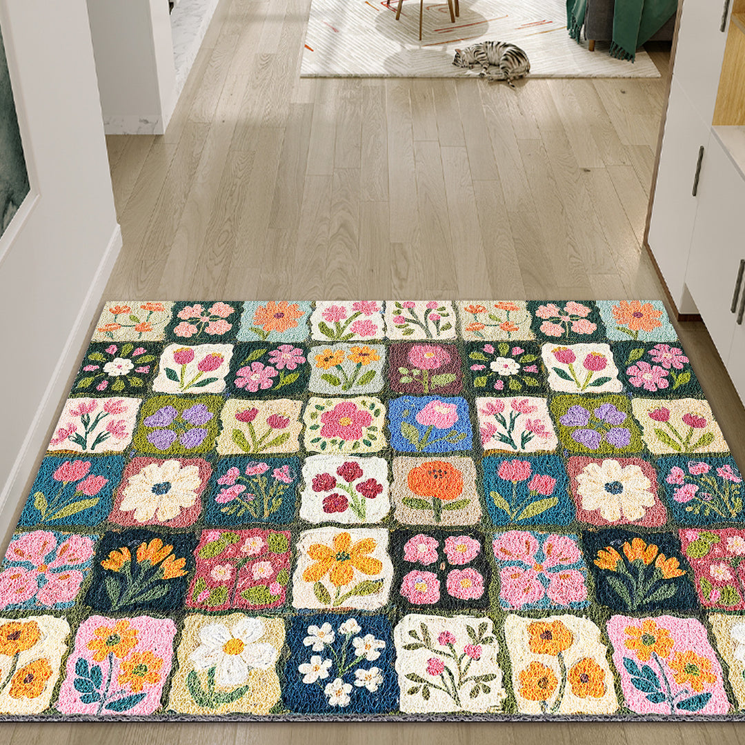 Colorful Floral Patchwork Area Rug Stornfield