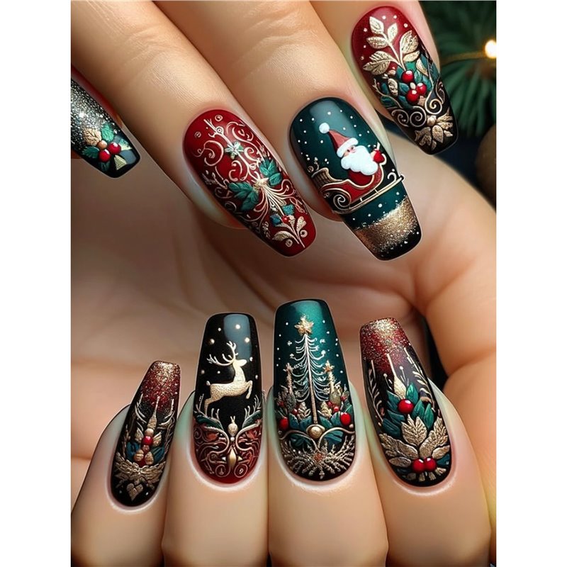 Festive Holiday Nail Art Set Stornfield
