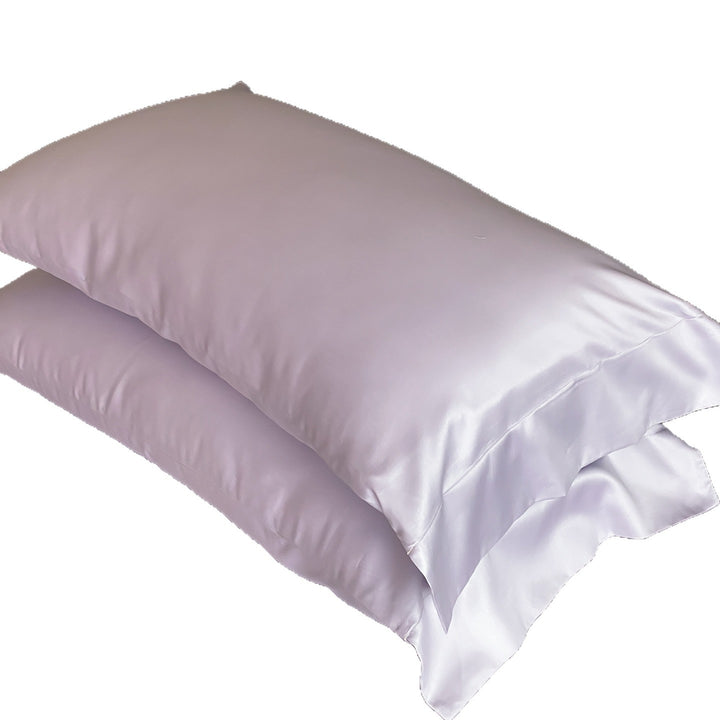 Premium cotton satin pillowcase set with hotel closure and fine piping