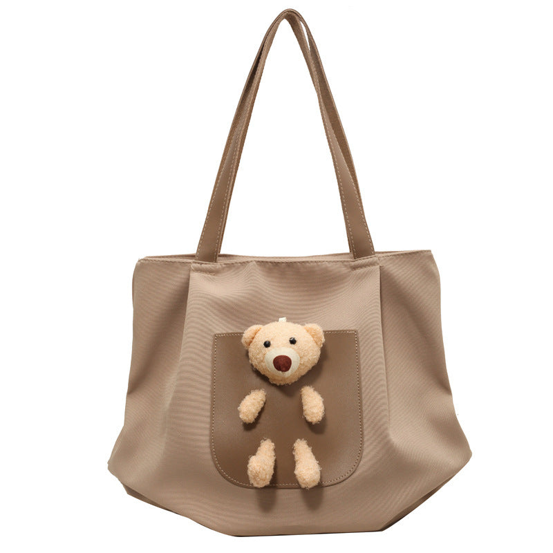 Cute Plush Bear Pocket Tote Stornfield