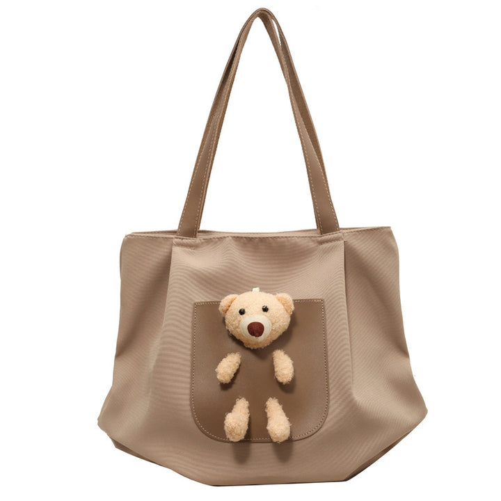 Cute Plush Bear Pocket Tote Stornfield
