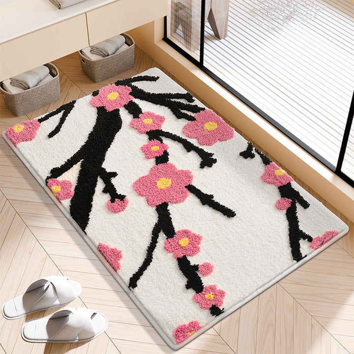 Floral Design Bath Mat Stornfield