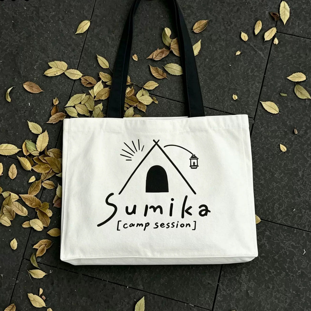 Canvas Tote Bag with Graphic Print