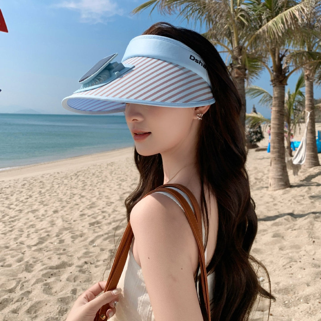 ’s sun protection visor with integrated solar panel, wide brim and adjustable headband Stornfield