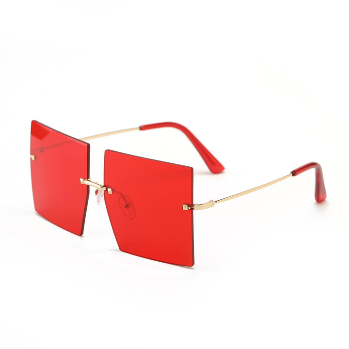 Women's fashion square sunglasses with wide lenses and delicate metal frame Stornfield
