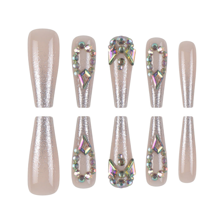 Rhinestone-Embellished Stiletto Press-On Nails Stornfield