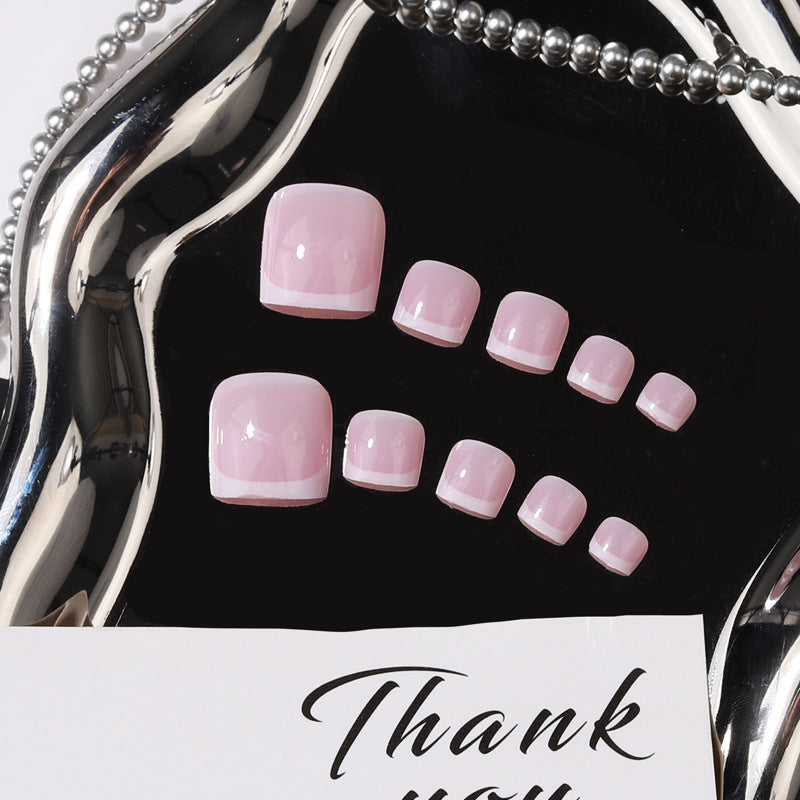 Stylish French Tip Press-On Nails Stornfield