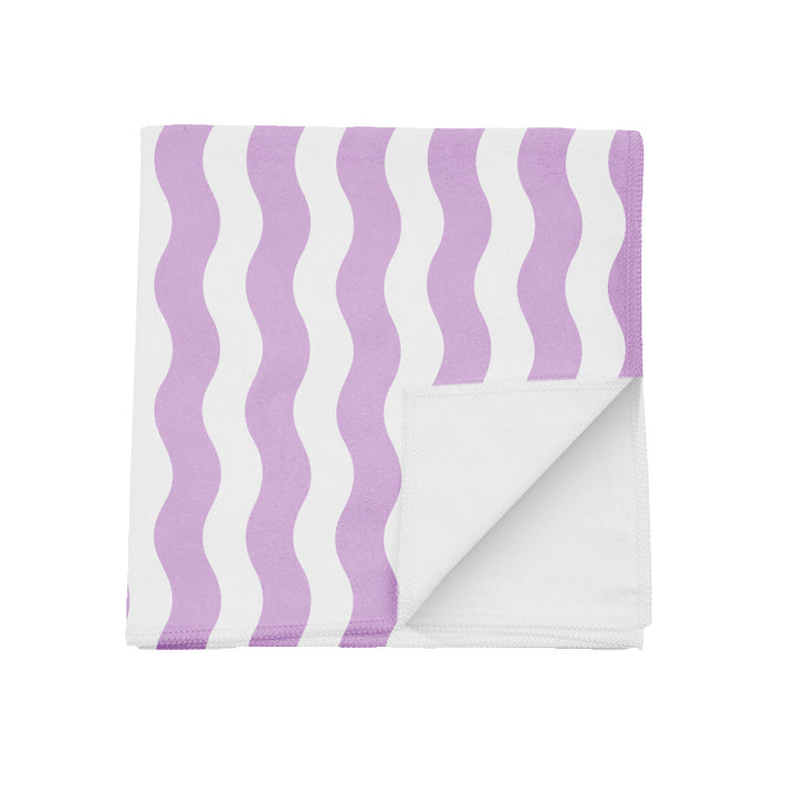 Terry Beach Blanket with Modern Wave Pattern Stornfield