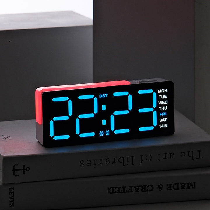 Digital LED Alarm Clock with Integrated Temperature and Day of Week Display Stornfield