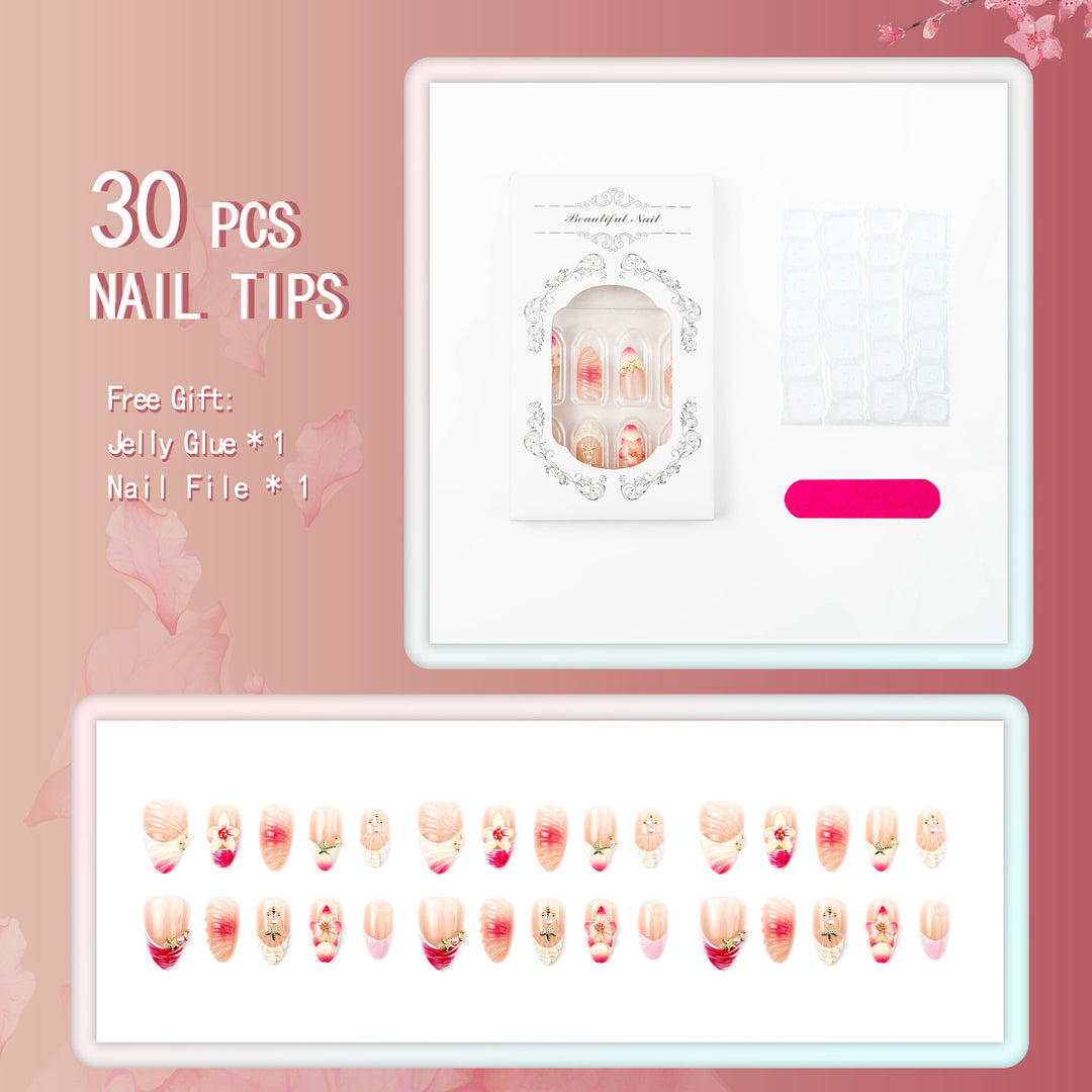 Decoratively Designed Press-On Nails