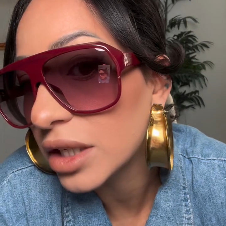 Ladies' fashionable oversized sunglasses with sporty design Stornfield