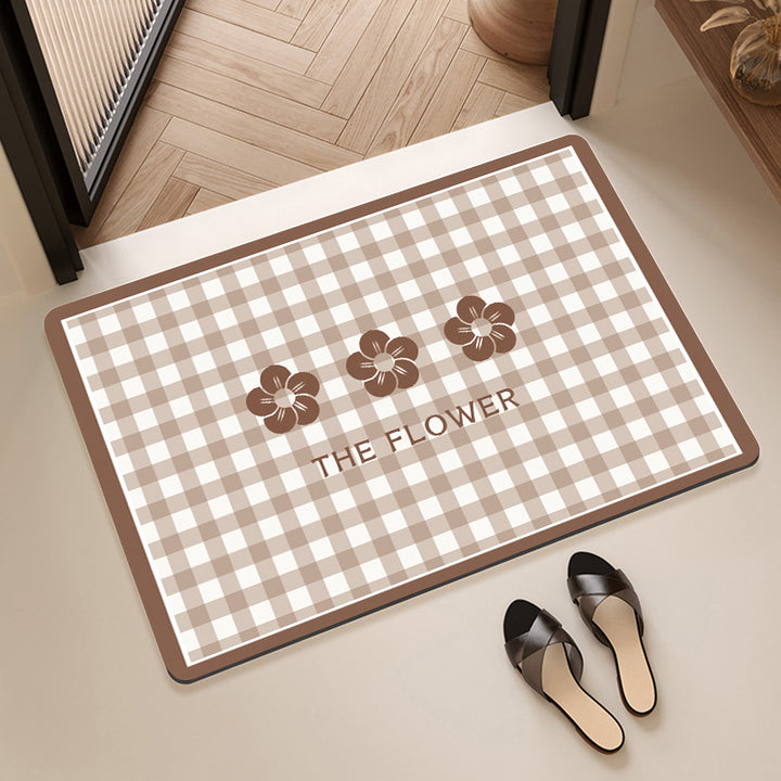 Stylish Floral Patterned Comfort Bath Mat Stornfield