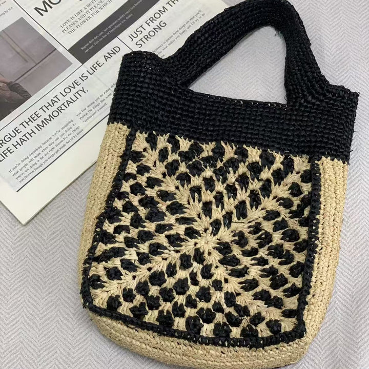 Handmade basket bag with traditional weaving pattern Stornfield