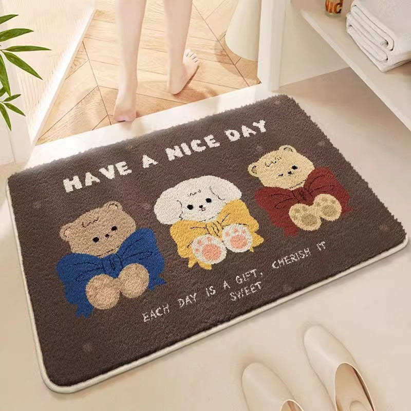 Cartoon Chef Bear Bath Mat