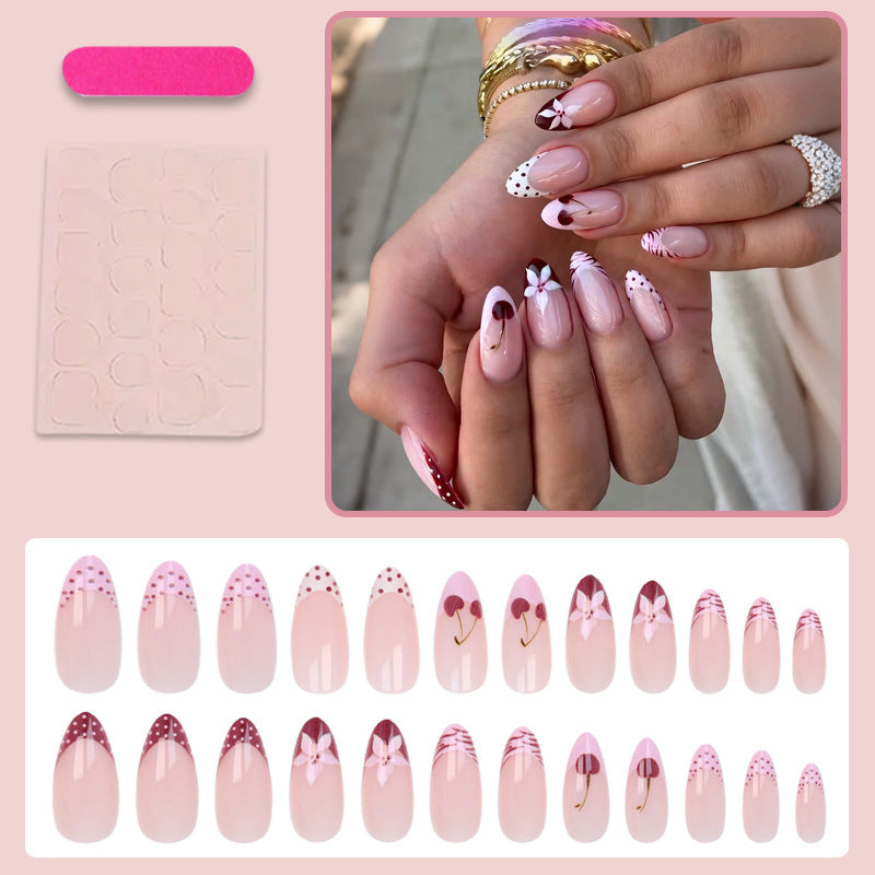 Nail art set with creative flower, heart and polka dot designs Stornfield