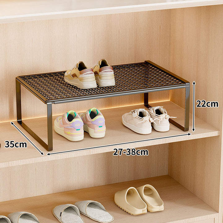 Adjustable Expandable Metal Shoe Shelf Organizer