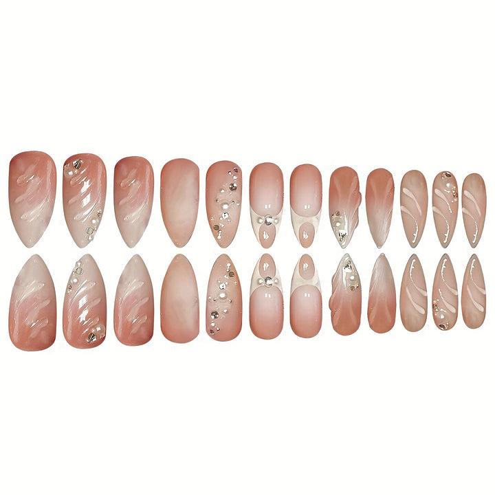 Premium Rhinestone-Embellished Stiletto Press-On Nails Stornfield