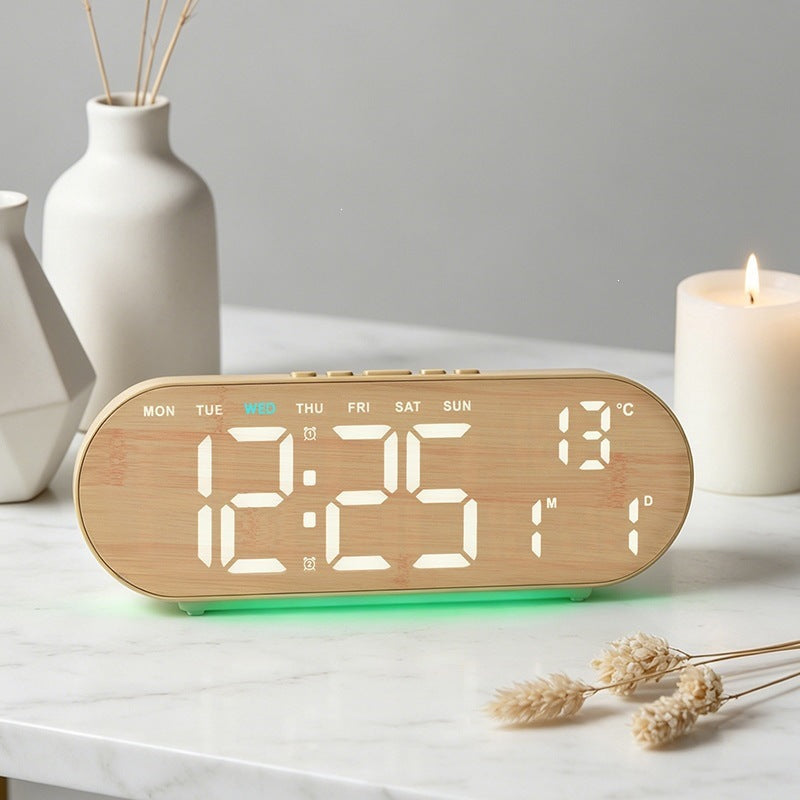 Digital alarm clock with multifunctional LED display and integrated thermometer function Stornfield