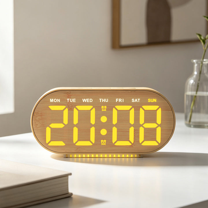 Digital Light Alarm Clock with Temperature Display Stornfield