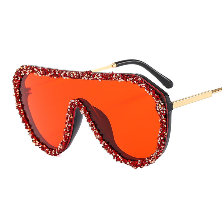 Women extravagant oversized sunglasses with glamour frame Stornfield