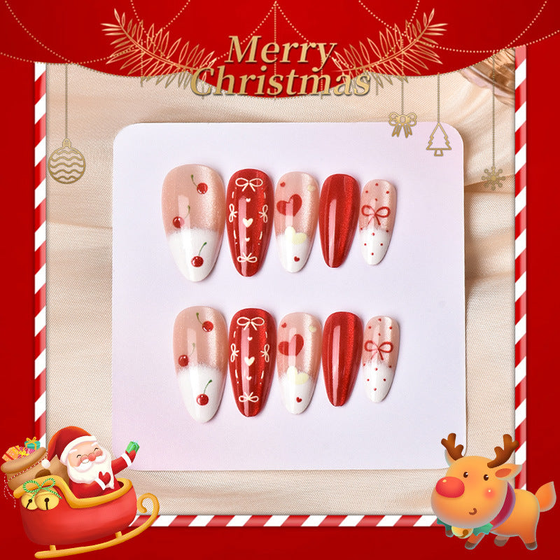 Decorative Cherry Love Press-On Nail Art Set
