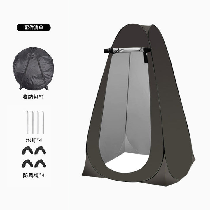 Portable privacy shower tent with quick pop up frame and detachable waterproof floor Stornfield