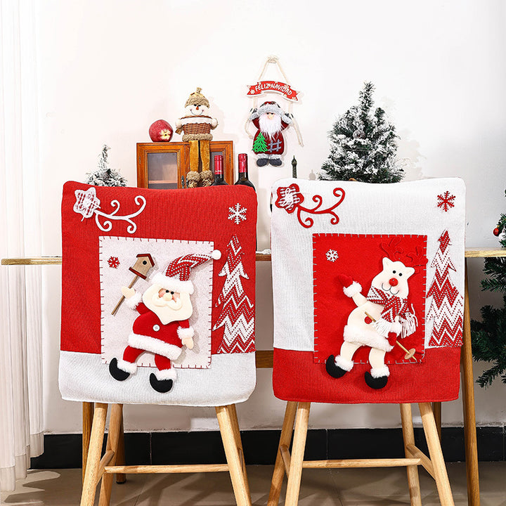 Festive chair covers with Christmas motif Stornfield