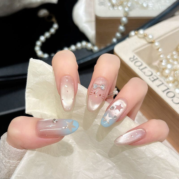 Star-Embellished Press-On Nail Extensions Stornfield