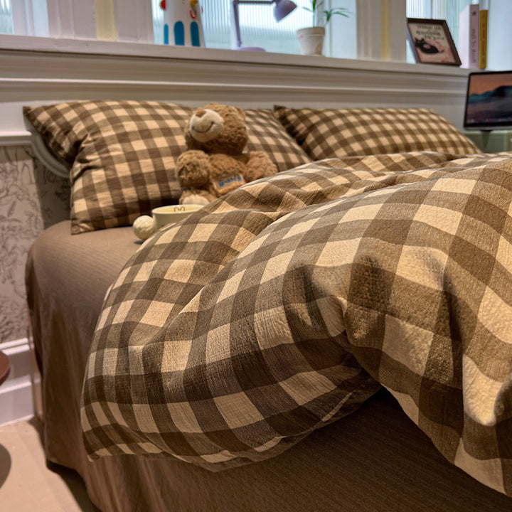 Cozy Checkered Duvet Cover Set