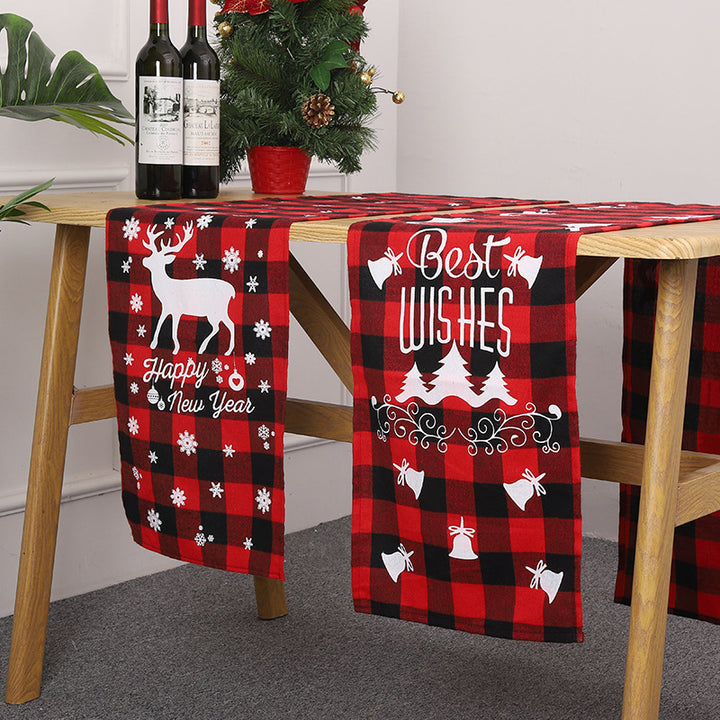 Festive table runner with Christmas motif Stornfield