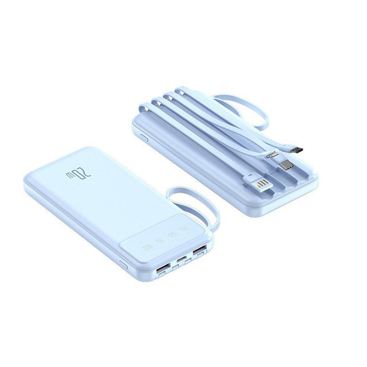 Powerbank with multifunctional charging cables and digital charging display Stornfield