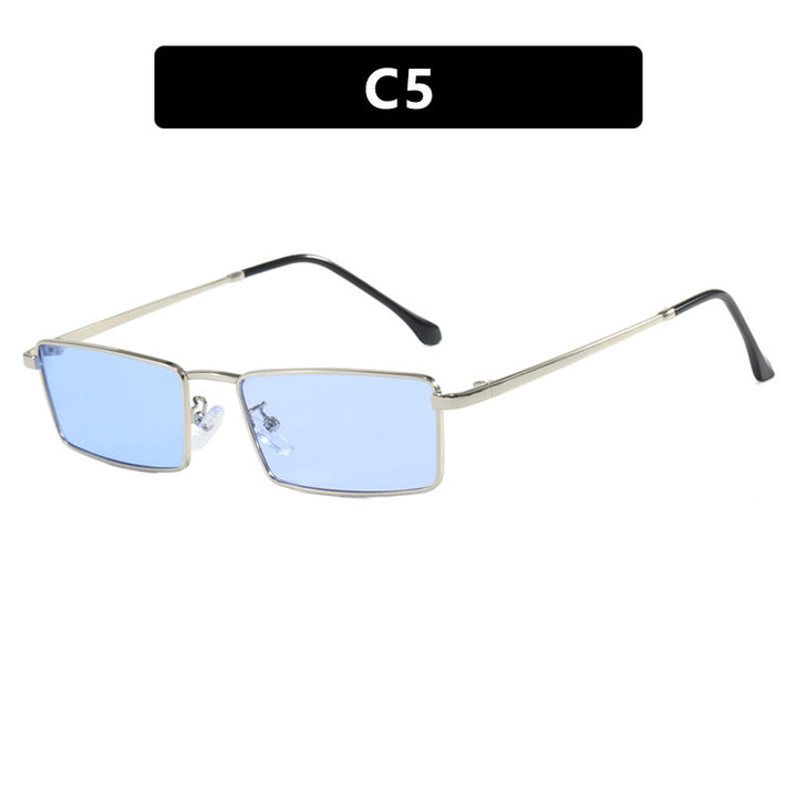 Women square sunglasses with metallic frame and comfortable nose pad Stornfield