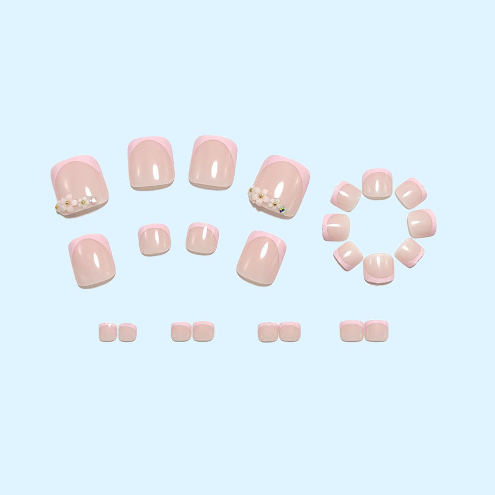 Nail art set with floral 3D design Stornfield