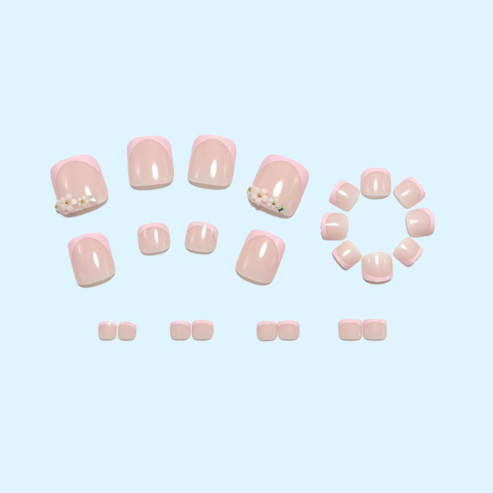 Nail art set with floral 3D design Stornfield