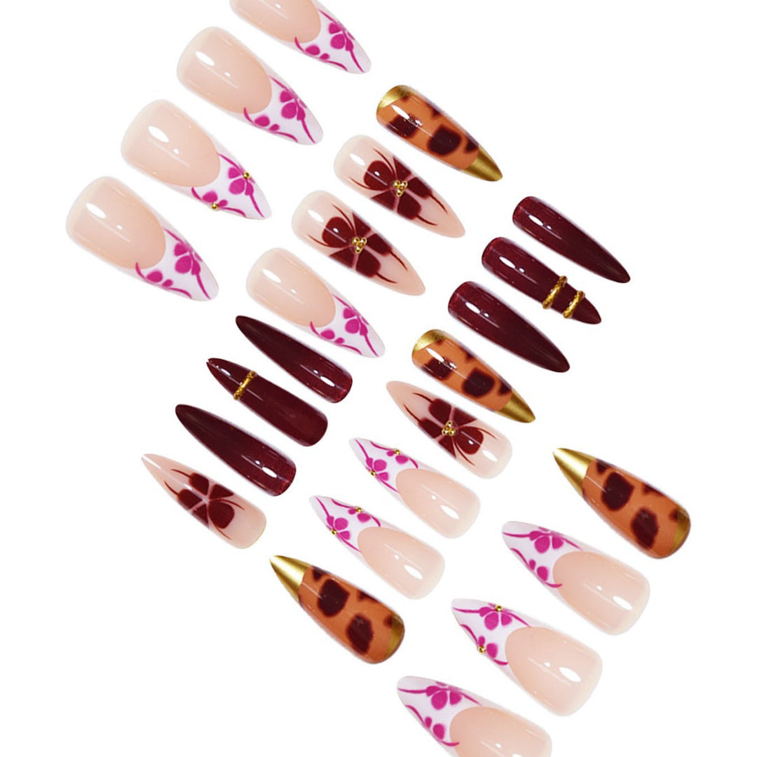 Artistic Long Stiletto Press-On Nail Extensions Stornfield