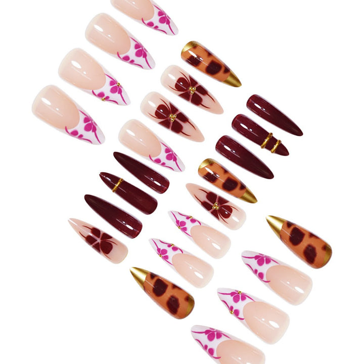 Artistic Long Stiletto Press-On Nail Extensions Stornfield
