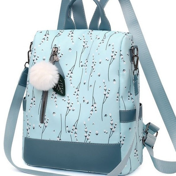 Stylish Floral Print Multi-Compartment Backpack Stornfield