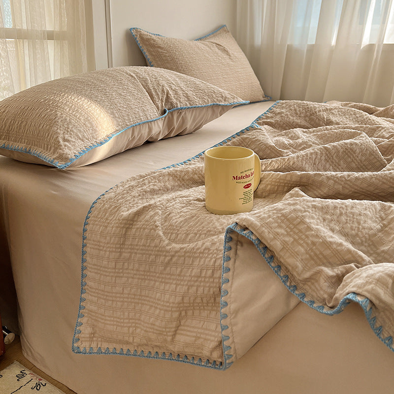 Textured Honeycomb Pattern Duvet Cover Set