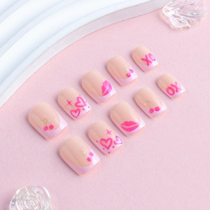 Artistic Abstract Press-On Nails Stornfield