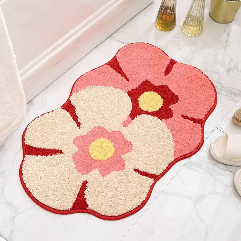 Flower Pattern Bath Mat