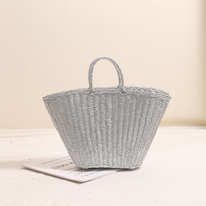 Elegant Woven Basket Bag with Sturdy Handles Stornfield