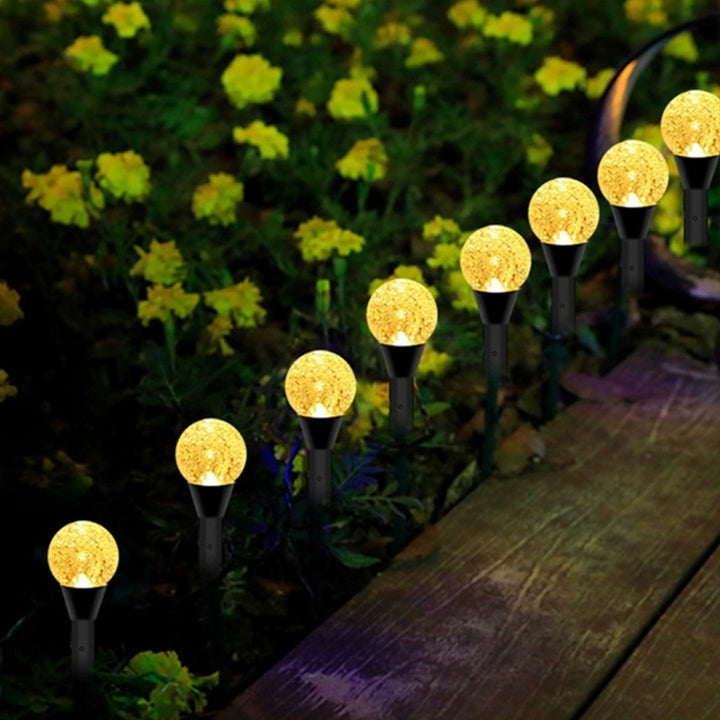 Crescent Moon Solar Garden Stake Lights With Textured Acrylic Diffuser And Warm White LED Stornfield