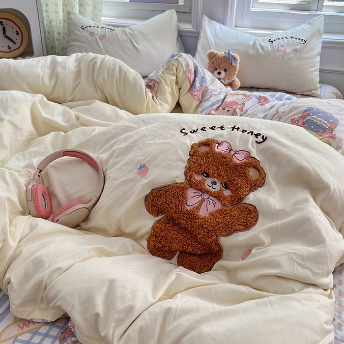 Children's Cute Cat-Themed Bedding Set