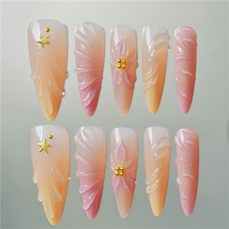 Floral 3D Decorative Press-On Nail Art Stornfield